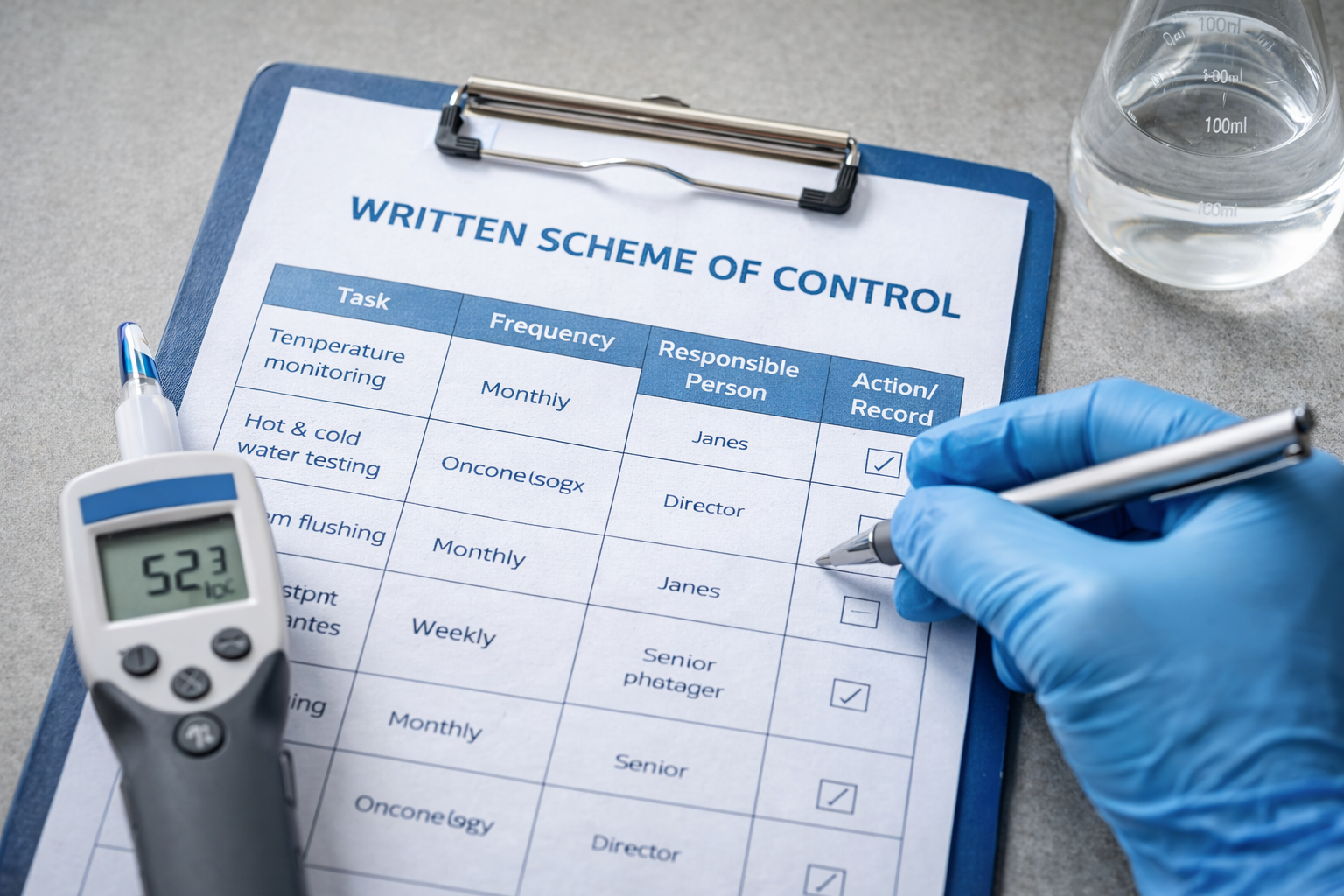 A Legionella Written Scheme of Control